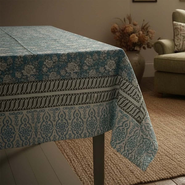 Blue / Grey Printed Table Cloth