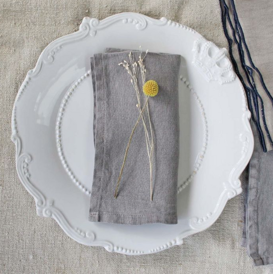 Grey Linen Napkins