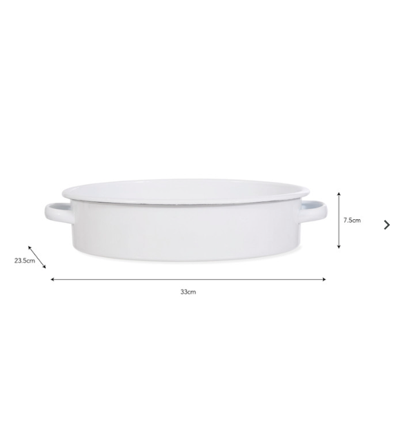 Enamel Roasting Dish Oval