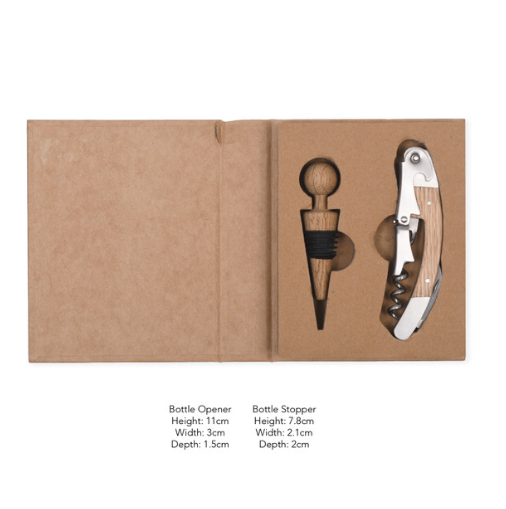 Steel & Wooden Bottle Opener Set