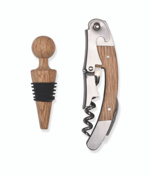 Steel & Wooden Bottle Opener Set
