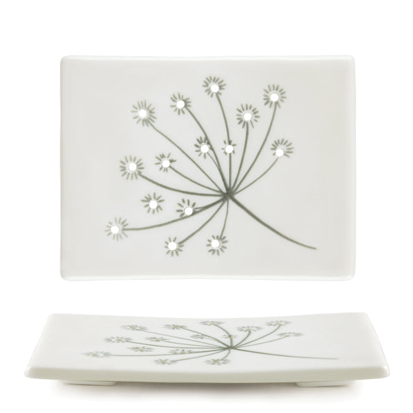 Cow Parsley Porcelain Soap Dish