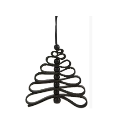 Leather & Wood Bead Christmas Tree