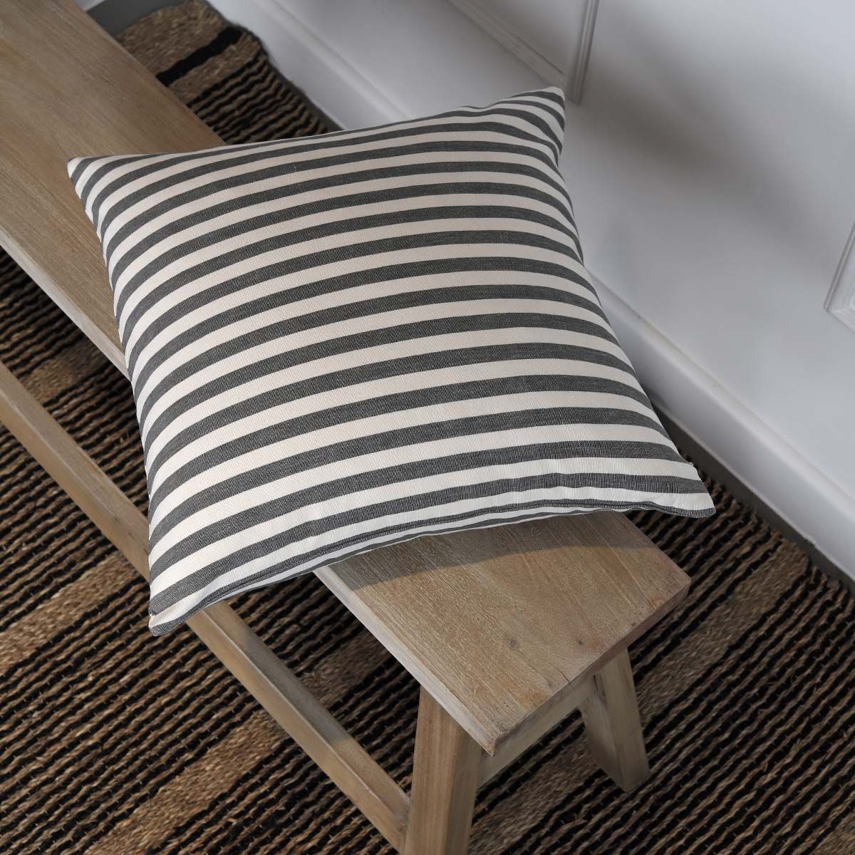 Narrow Slate Stripe Cushion