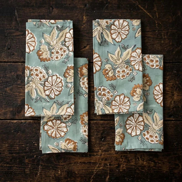 Turquoise / Brown Napkins
