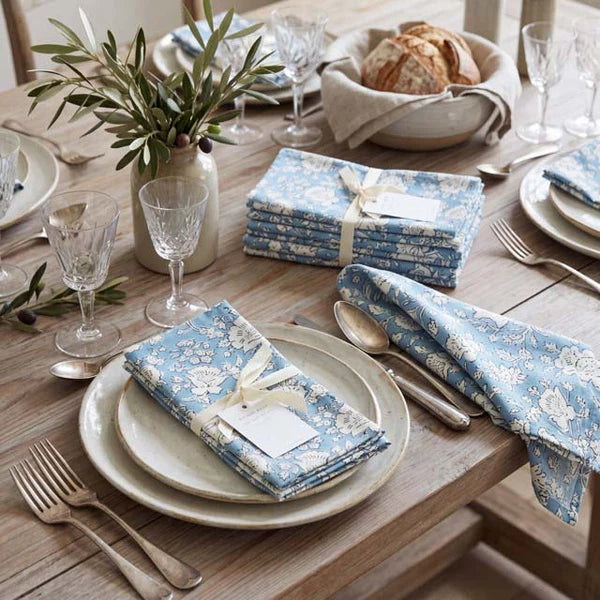 BLUE GREY NAPKINS