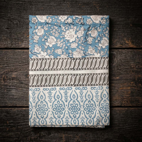 Blue / Grey Printed Table Cloth