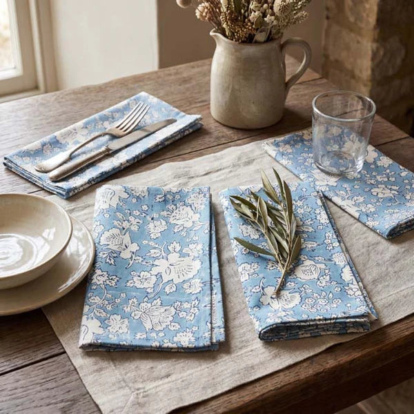 BLUE GREY NAPKINS