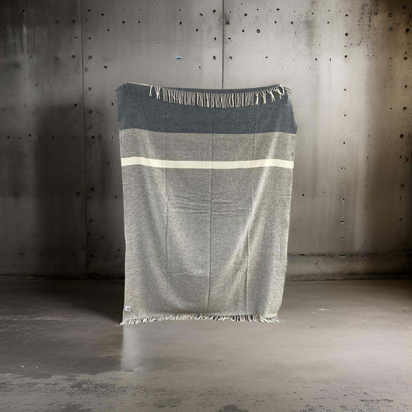 Blue Pure Wool Throw
