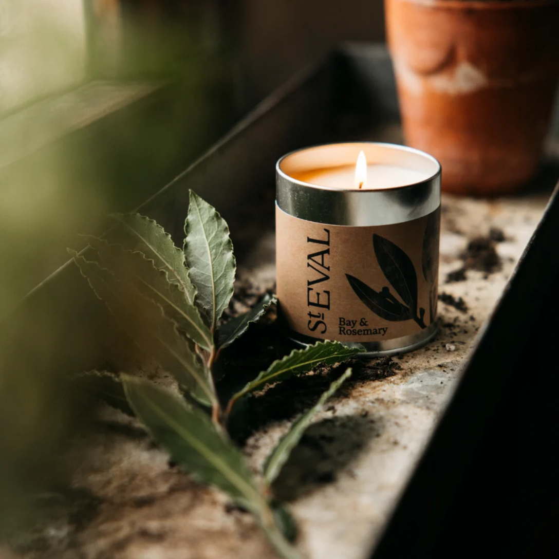 Bay and Rosemary Tin Candle