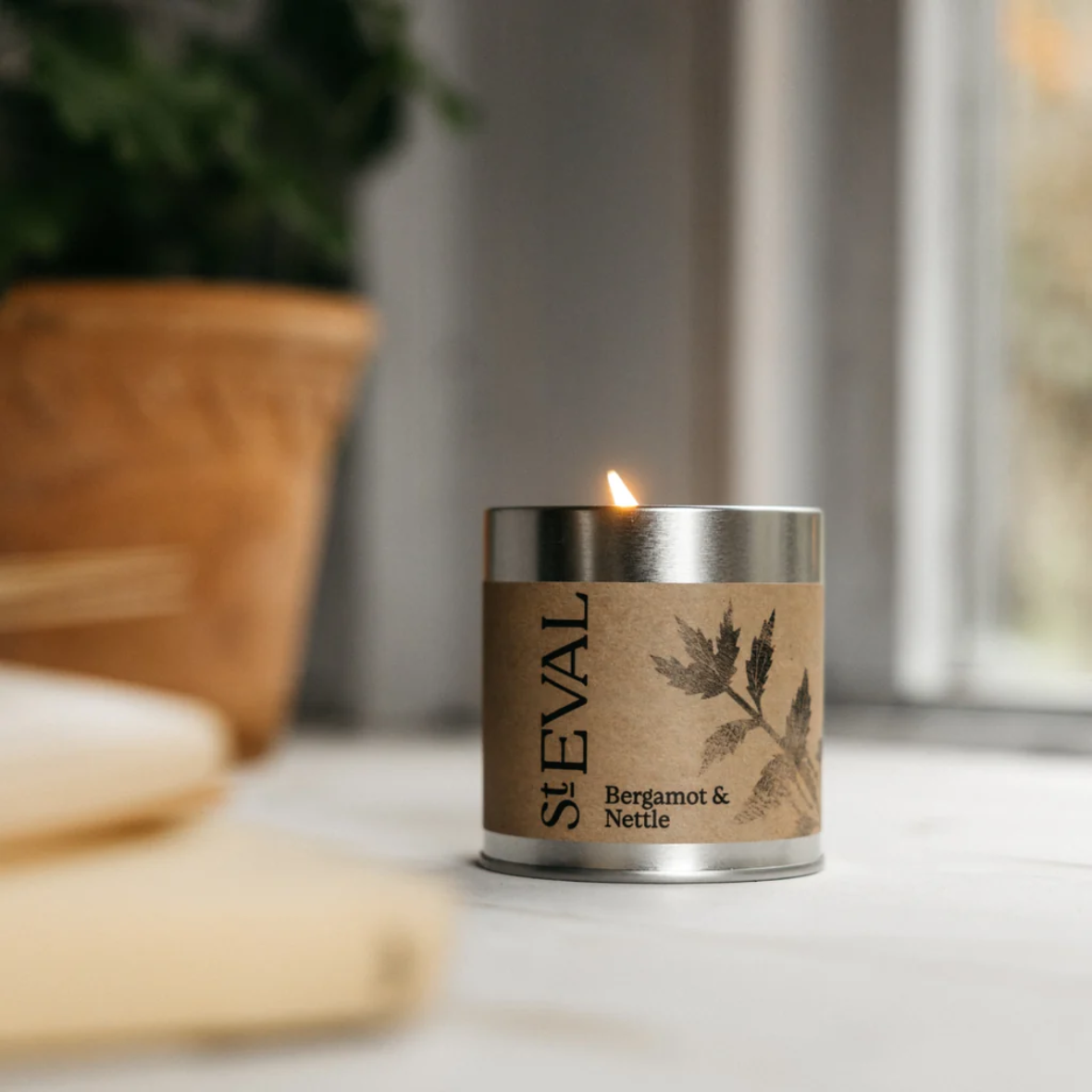 Bergamot and Nettle Tin Candle