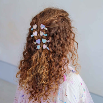 Scalloped Heart Salon Hair Clips