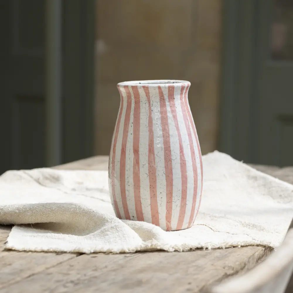 Striped Vase Pink