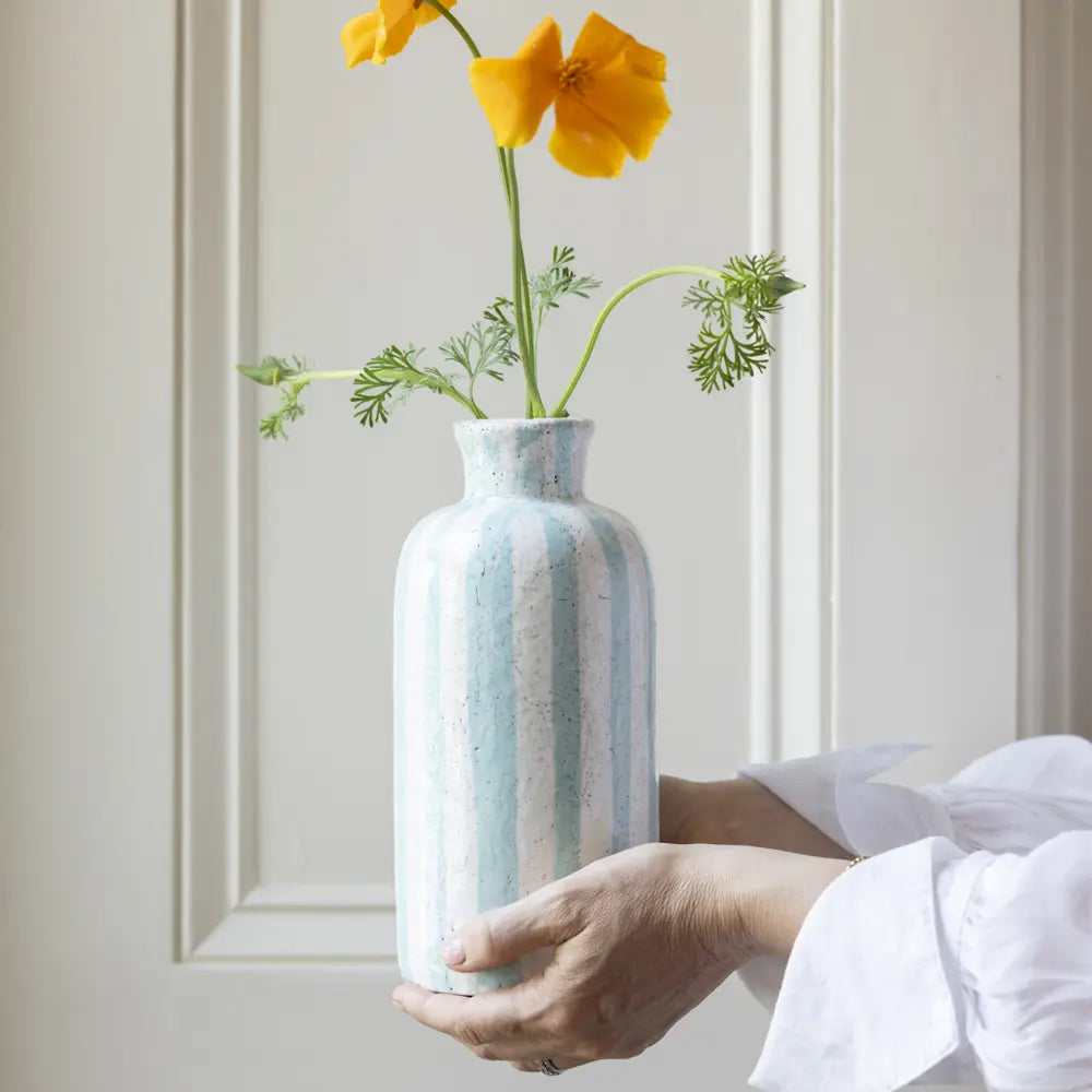 Striped Vase Sea Green