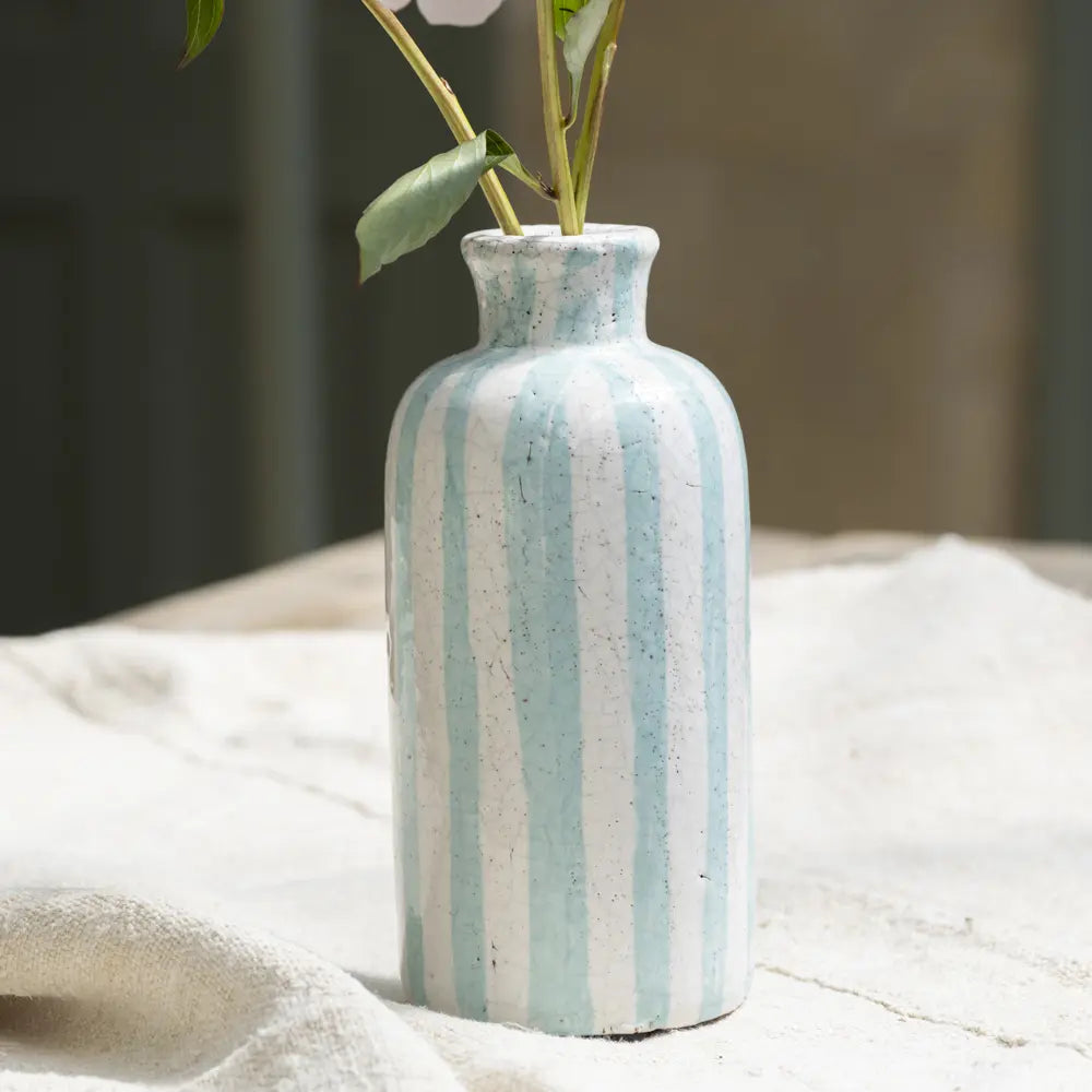 Striped Vase Sea Green