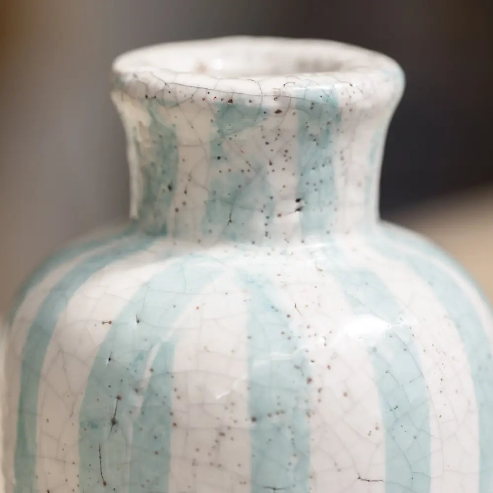 Striped Vase Sea Green