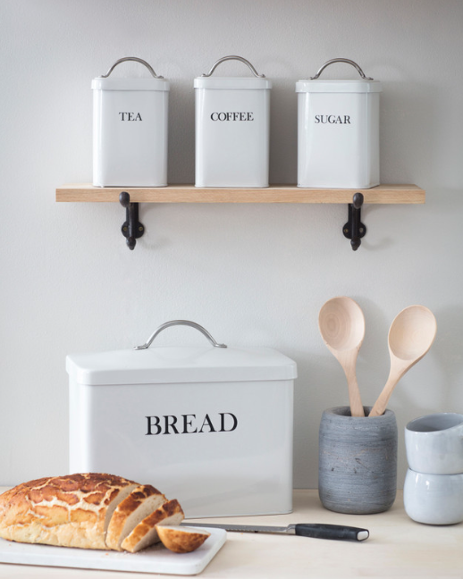 Bread Bin In White