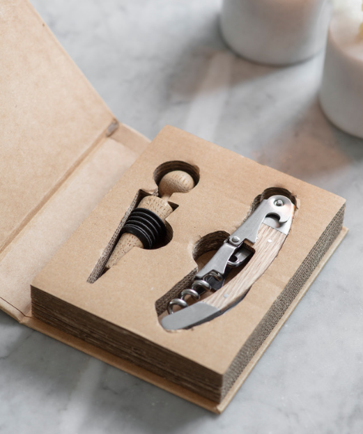Steel & Wooden Bottle Opener Set