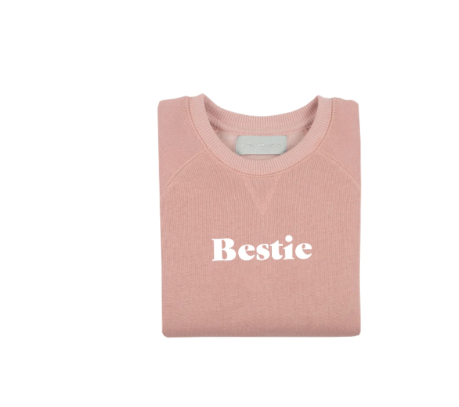Faded Pink ''Bestie'' Sweatshirt