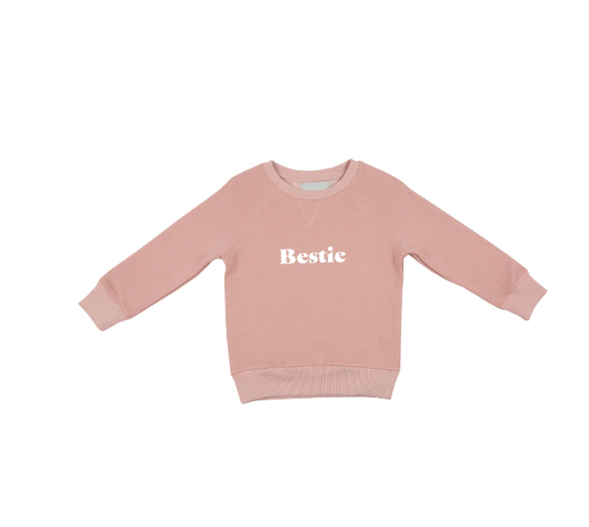Faded Pink ''Bestie'' Sweatshirt