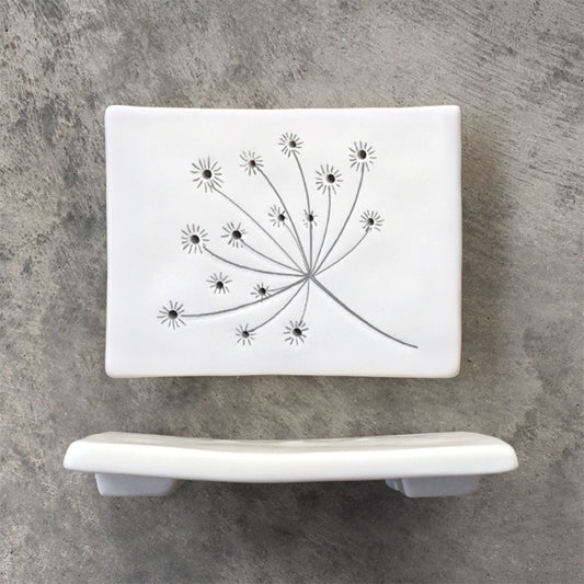 Cow Parsley Porcelain Soap Dish