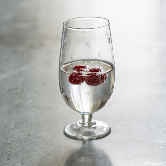 Wine Glass Etched Stars