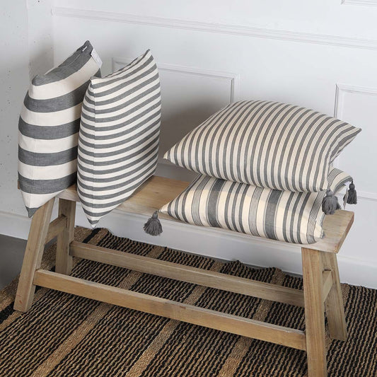 Narrow Slate Stripe Cushion